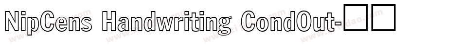 NipCens Handwriting CondOut字体转换